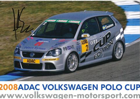 Andreas Simonsen  VW Auto Motorsport Autogrammkarte original signiert 
