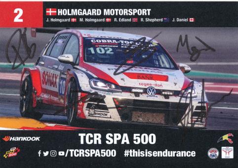 Holmgaard,Edland,Shepherd,J.Daniel  VW Auto Motorsport Autogrammkarte original signiert 