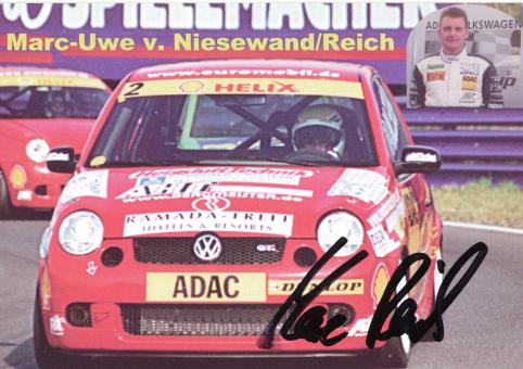 Marc Uwe von Niesewand/Reich  VW Auto Motorsport Autogrammkarte original signiert 