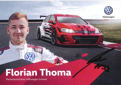 Florian Thoma  VW Auto Motorsport Autogrammkarte original signiert 