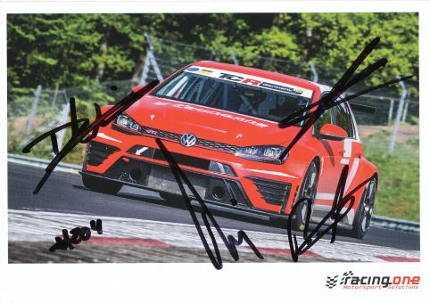 Racing One Team 24 H Nürburgring 2016  VW Auto Motorsport Autogrammkarte original signiert 