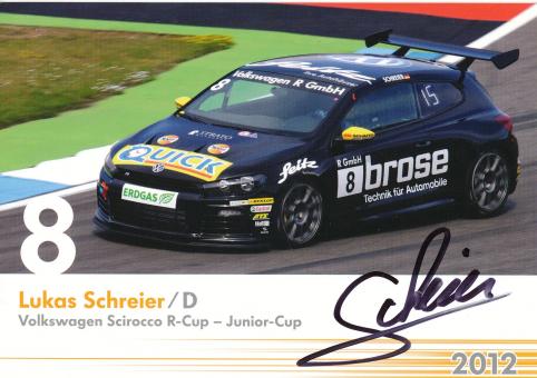 Lukas Schreier  VW Auto Motorsport Autogrammkarte original signiert 