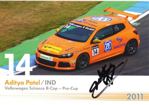 Aditya Patel  VW Auto Motorsport Autogrammkarte original signiert 
