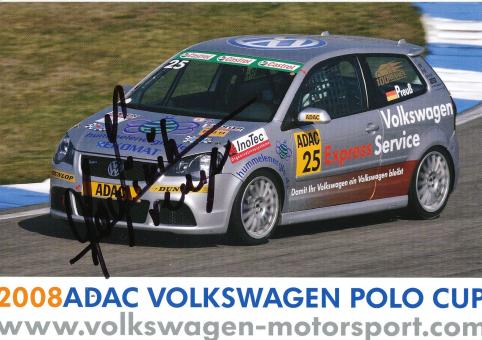Dominik Preuss  VW Auto Motorsport Autogrammkarte original signiert 