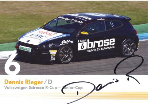Dennis Rieger  VW Auto Motorsport Autogrammkarte original signiert 