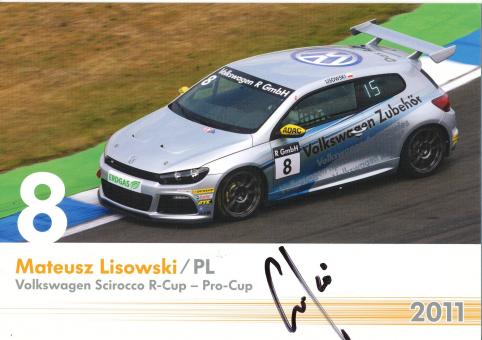 Mateusz Lisowski  VW Auto Motorsport Autogrammkarte original signiert 