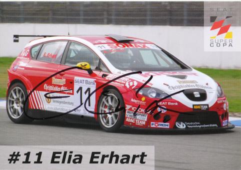 Elia Erhart  Seat  Auto Motorsport Autogrammkarte original signiert 