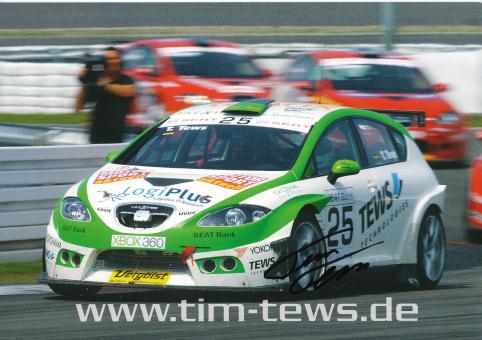 Tim Tews  Seat  Auto Motorsport Autogrammkarte original signiert 