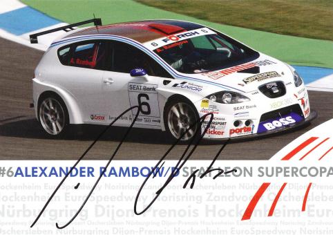 Alexander Rambow  Seat  Auto Motorsport Autogrammkarte original signiert 
