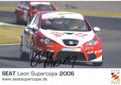 Patrick Hirsch  Seat  Auto Motorsport Autogrammkarte original signiert 