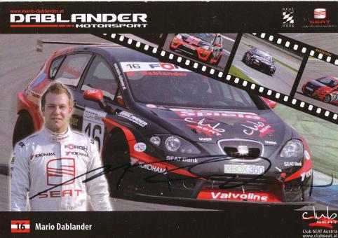 Mario Dablander  Seat  Auto Motorsport Autogrammkarte original signiert 