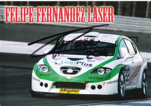 Felipe Fernandez Laser  Seat  Auto Motorsport Autogrammkarte original signiert 