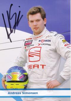 Andreas Simonsen   Seat  Auto Motorsport Autogrammkarte original signiert 
