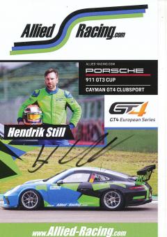 Hendrik Still  Porsche  Auto Motorsport Autogrammkarte original signiert 