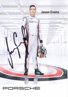 Jaxon Evans  Porsche  Auto Motorsport Autogrammkarte original signiert 