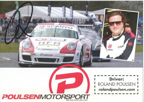 Roland Poulsen  Porsche  Auto Motorsport Autogrammkarte original signiert 