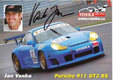 Jan Vonka  Porsche  Auto Motorsport Autogrammkarte original signiert 