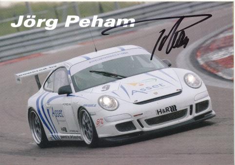 Jörg Peham  Porsche  Auto Motorsport Autogrammkarte original signiert 
