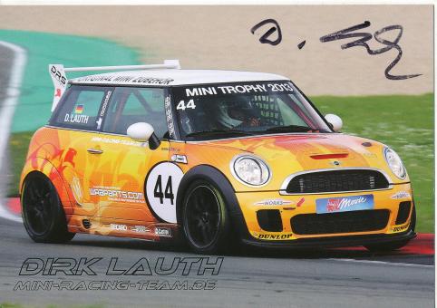 Dirk Lauth   Mini  Auto Motorsport Autogrammkarte original signiert 