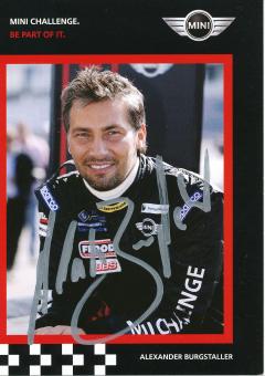 Alexander Burgstaller  Mini  Auto Motorsport Autogrammkarte original signiert 