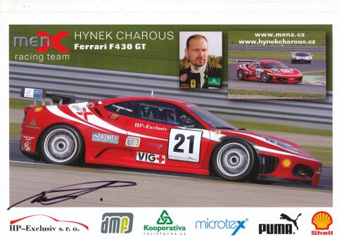 Hynek Charous  Ferrari  Auto Motorsport Autogrammkarte original signiert 