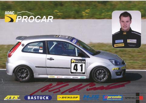 Nils Mierschke   Ford  Auto Motorsport Autogrammkarte original signiert 