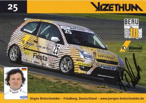 Jürgen Bretschneider  Ford  Auto Motorsport Autogrammkarte original signiert 
