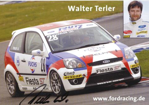 Walter Terler  Ford  Auto Motorsport Autogrammkarte original signiert 
