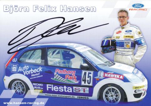 Björn Felix Hansen  Ford  Auto Motorsport Autogrammkarte original signiert 