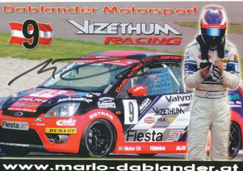 Mario Dablander  Ford  Auto Motorsport Autogrammkarte original signiert 