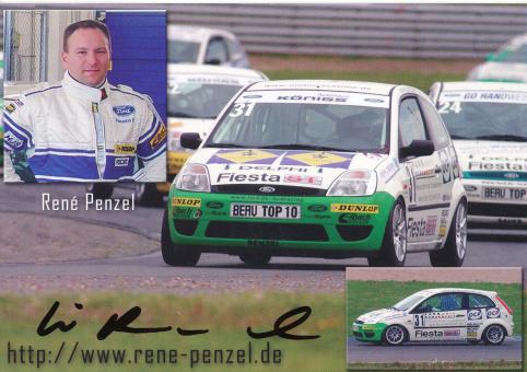 Rene Penzel  Ford  Auto Motorsport Autogrammkarte original signiert 
