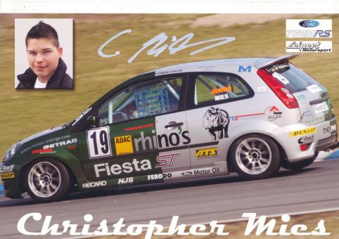 Christopher Mies  Ford  Auto Motorsport Autogrammkarte original signiert 