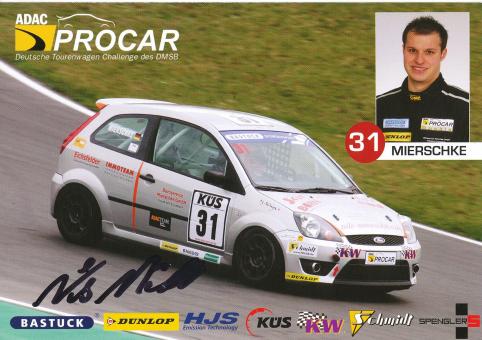 Nils Mierschke  Ford  Auto Motorsport Autogrammkarte original signiert 