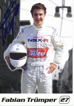 Fabian Trümper  Honda  Auto Motorsport Autogrammkarte original signiert 