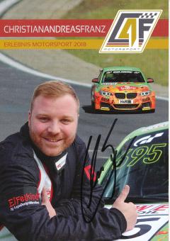 Christian Andreas Franz  BMW  Auto Motorsport Autogrammkarte original signiert 