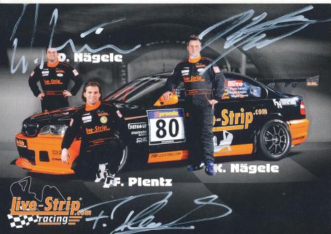 K.+O.Nägele, F.Plentz  BMW  Auto Motorsport Autogrammkarte original signiert 