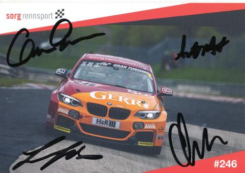 Evans,Postins,Boicelli,Smith  BMW  Auto Motorsport Autogrammkarte original signiert 