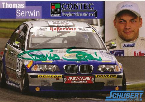 Thomas Sarwin  BMW  Auto Motorsport Autogrammkarte original signiert 