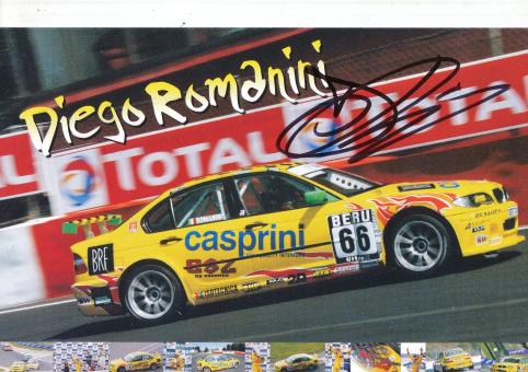 Diego Romanini   BMW  Auto Motorsport Autogrammkarte original signiert 