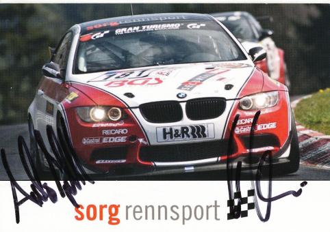 Anders Fjordbach & Philipp Leisen  BMW  Auto Motorsport Autogrammkarte original signiert 