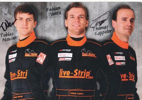 Tobias Neuser,Fabian Plentz,Thomas Kappler  BMW  Auto Motorsport Autogrammkarte original signiert 