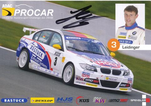 Johannes Leidinger  BMW  Auto Motorsport Autogrammkarte original signiert 