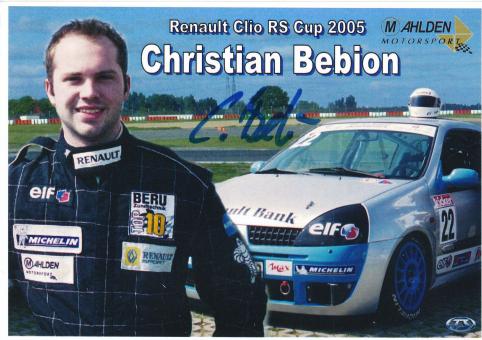 Christian Bebion  Renault  Auto Motorsport Autogrammkarte original signiert 