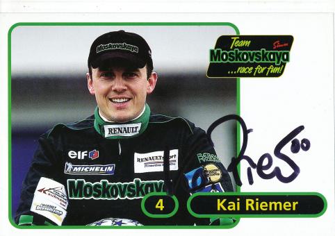Kai Riemer  Renault  Auto Motorsport Autogrammkarte original signiert 
