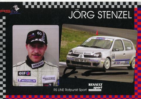 Jörg Stenzel  Renault  Auto Motorsport Autogrammkarte original signiert 