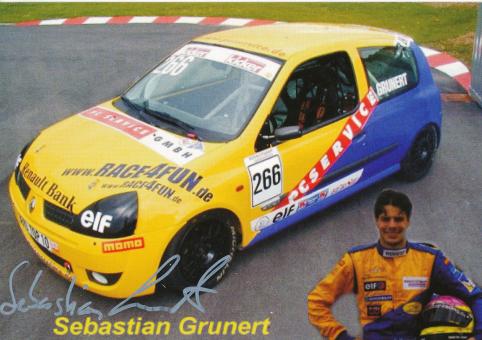 Sebastian Grunert  Renault  Auto Motorsport Autogrammkarte original signiert 