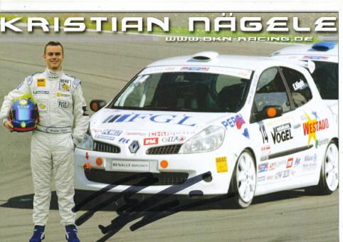 Kristian Nägele  Renault  Auto Motorsport Autogrammkarte original signiert 