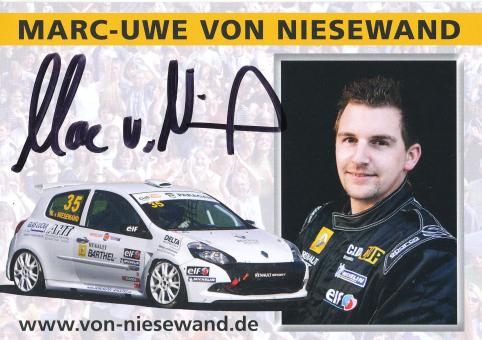 Marc Uwe von Niesewand  Renault  Auto Motorsport Autogrammkarte original signiert 