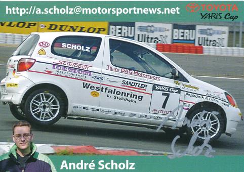 Andre Scholz  Toyota  Auto Motorsport Autogrammkarte original signiert 