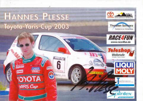 Hannes Plesse  Toyota  Auto Motorsport Autogrammkarte original signiert 